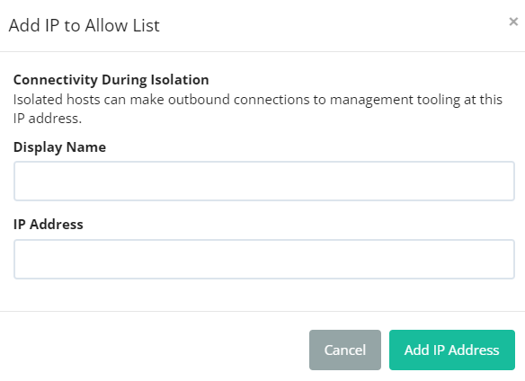 Host Isolation IP Allowlist – Huntress Product Support